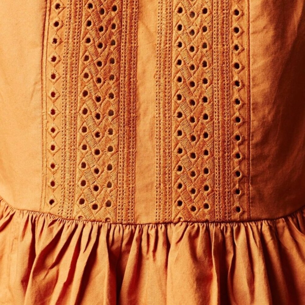 NWT Anthropologie Ruffled Poplin Tank Size 4P - Picture 2 of 3